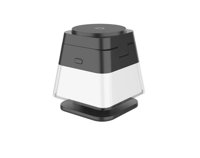 Klappbare 3-in-1-drahtlose Ladestation, für Telefon, Uhr, Ohrhörer, 15W Schnellladung, RGB-Licht, Plastik + PC, Schwarz/Weiß