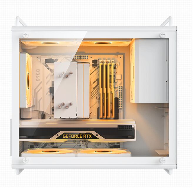 20L Kompaktes Gaming-PC-Gehäuse, M-ATX/ITX, 326mm GPU, 155mm CPU-Kühler, 140mm PSU, Dual Front Panel Optionen, magnetische Staubfilter