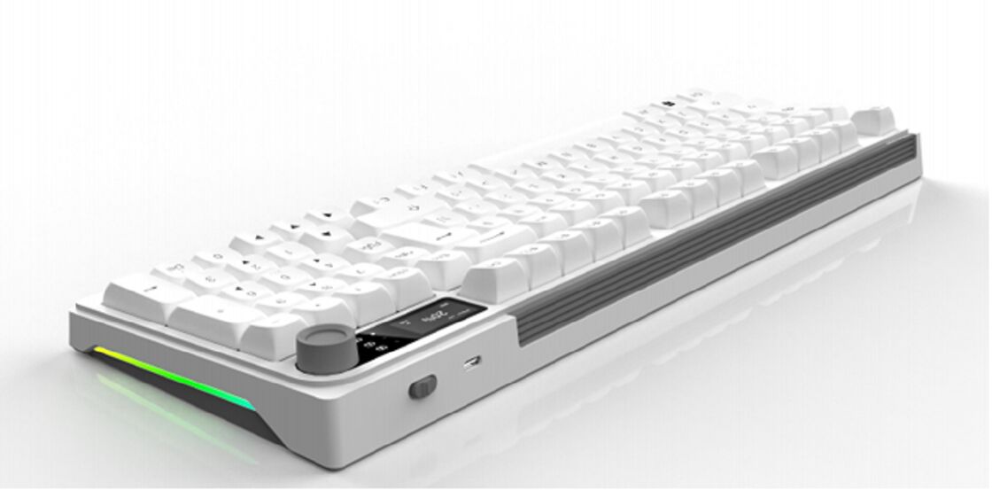 Mechanische Tastatur mit drei Modi, Hot-Swappable, 3000mAh, Full Anti-Ghosting, Keycaps in Mischfarben