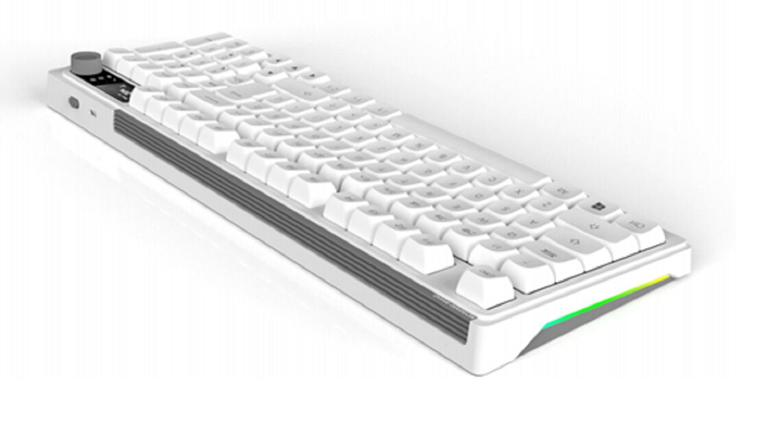 Mechanische Tastatur mit drei Modi, Hot-Swappable, 3000mAh, Full Anti-Ghosting, Keycaps in Mischfarben