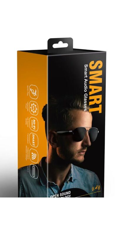Smarte Bluetooth-Sonnenbrille, MEMS-Mikrofon, Typ-C, 40g leicht, ZK5756C, für Radfahrer, Läufer, Büroangestellte und Remote-Mitarbeiter