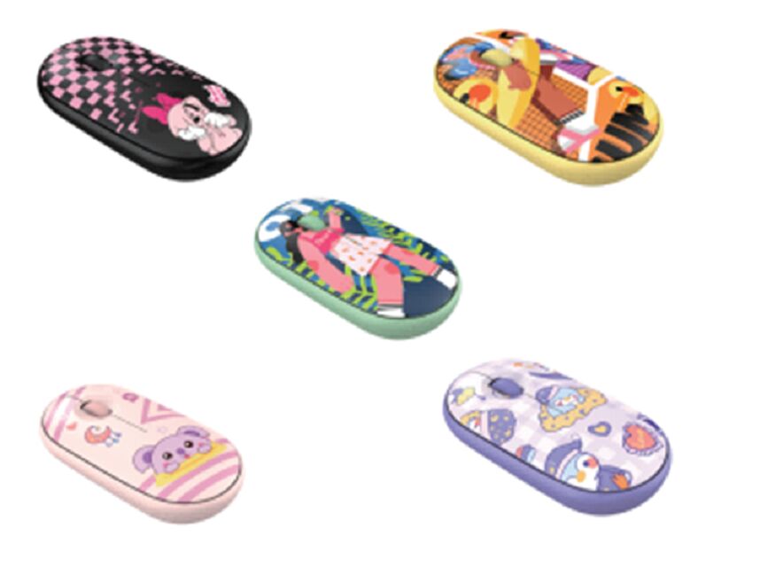 Dual-Mode drahtlose Maus,2.4G+BT, 1200DPI, 5 Farben, AA-Batterie