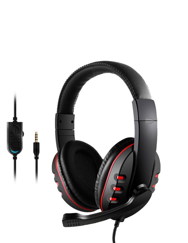 Kabelförmige Gaming-Headsets, 40mm-Treiber, Geräuschunterdrückendes Mikrofon, Dual 3.5mm + USB, 2M-Kabel