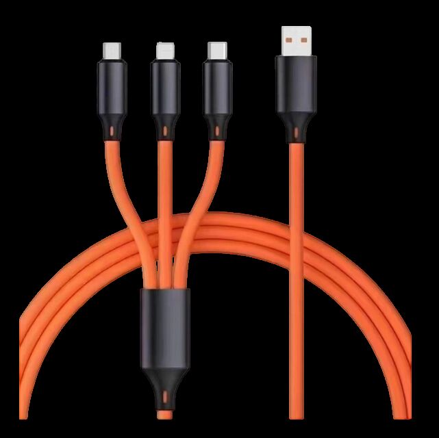 1.2m Original-Silicon-Schnellladekabel, 4-Kern-Reines Kupfer, Aluminiumlegierung Stecker, mehrfarbig