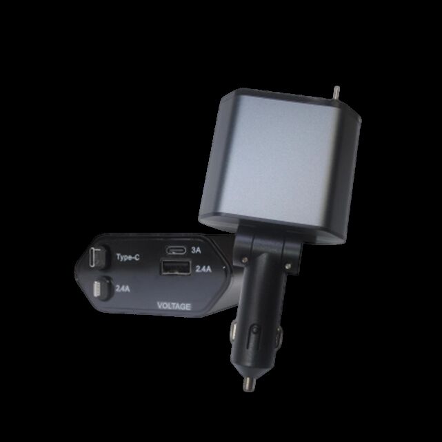 100 Watt Aluminium-Legierungs-Auto-Ladegerät mit 66 Watt PD, USB-A & Lightning, für Apple/Android-Geräte