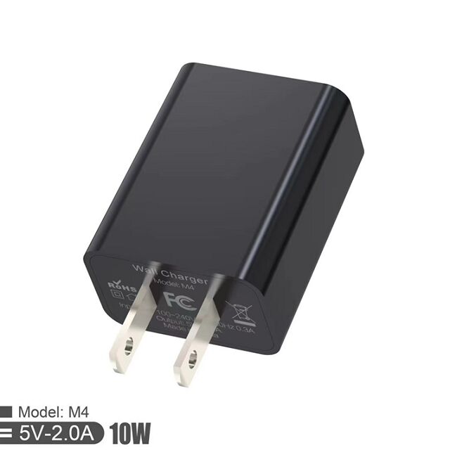 10W QC Europäisches Wandladegerät,5V/2A, kompakte Größe, Schwarz/Weiß, Farbbox