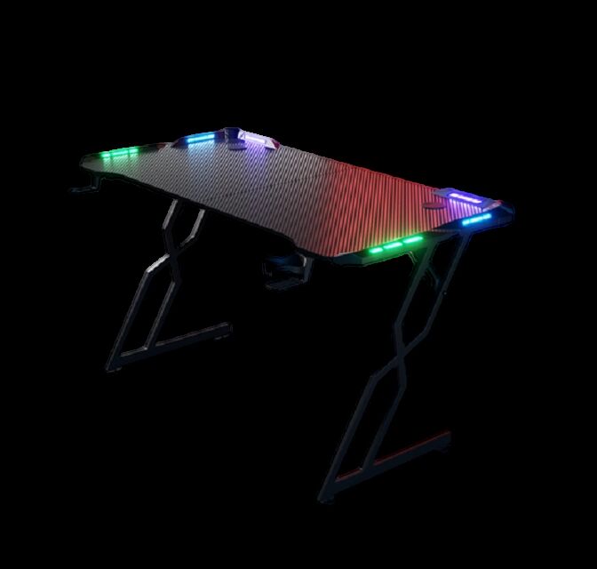 Spieltisch, Stahlbasis, mit/ohne LED-Licht, 1.2/1.4/1.6M, Becherhalter und Mauspad