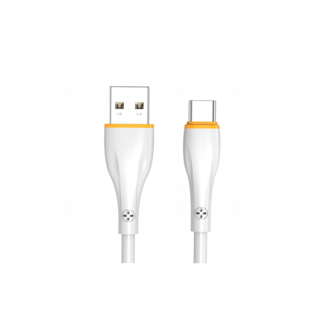 4-Kern-TPE-Schnellladekabel, 1m Weiß, Mikro/C-Typ/Blitz