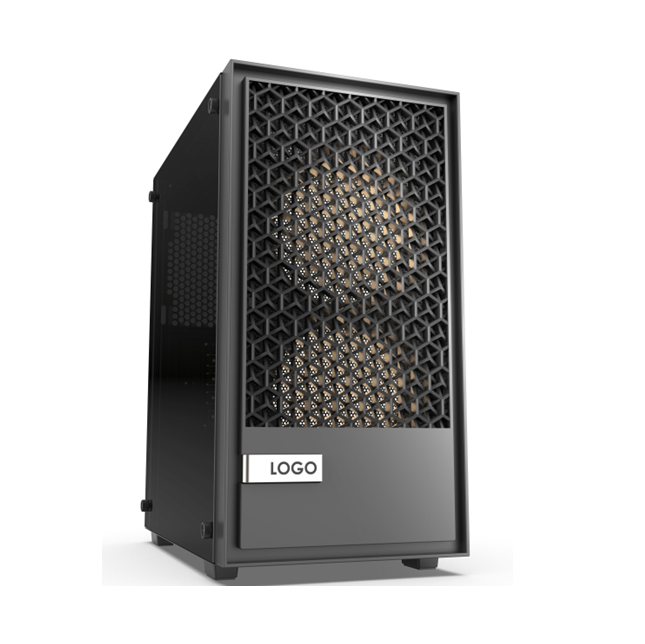 MATX Mid-Tower-Gehäuse, Seitenteil aus gehärtetem Glas, 240-mm-AIO- und 300-mm-GPU-Unterstützung