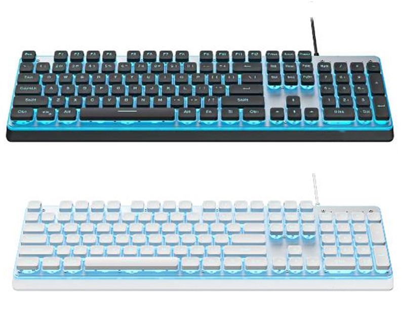 Tri-Mode Hintergrundbeleuchtung Tastatur -Wired / 2.4G / Bluetooth, 104-Taste Vollgröße, USB