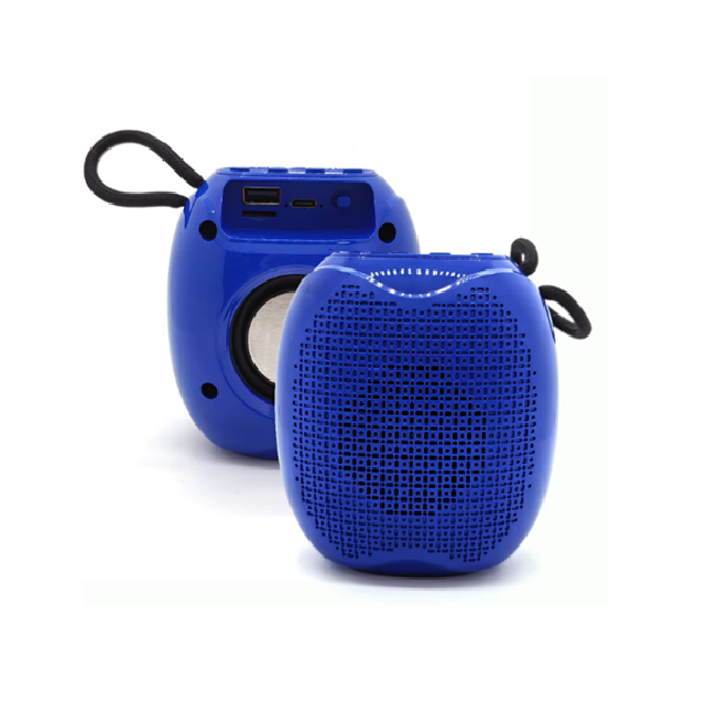 Mini-Bluetooth 5.0 Lautsprecher, 3W tragbares Audio mit Typ-C-Ladung (schwarz/rot/blau)