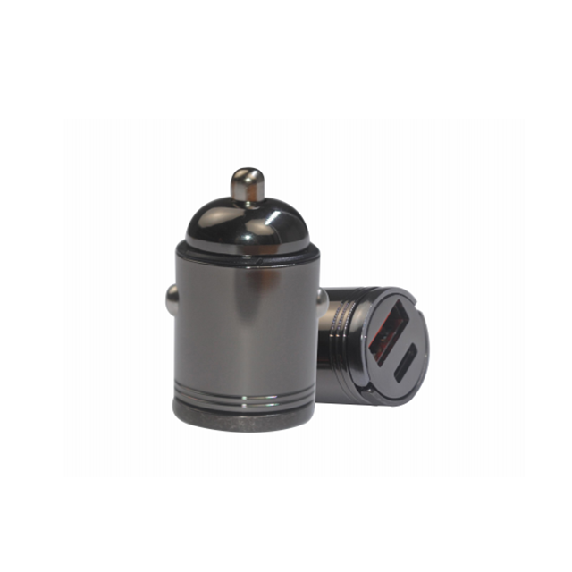20 Watt Mini-Legierung Auto-Ladegerät USB-A + C Dual Port PD / QC Schnellladung