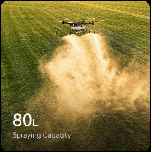 Z80 Flaggschiff-Agri-Drohne: 80 l Spray + 120 l Streumittel + 80 kg Hubkraft | Metallfachwerk-Schnellwechselplattform