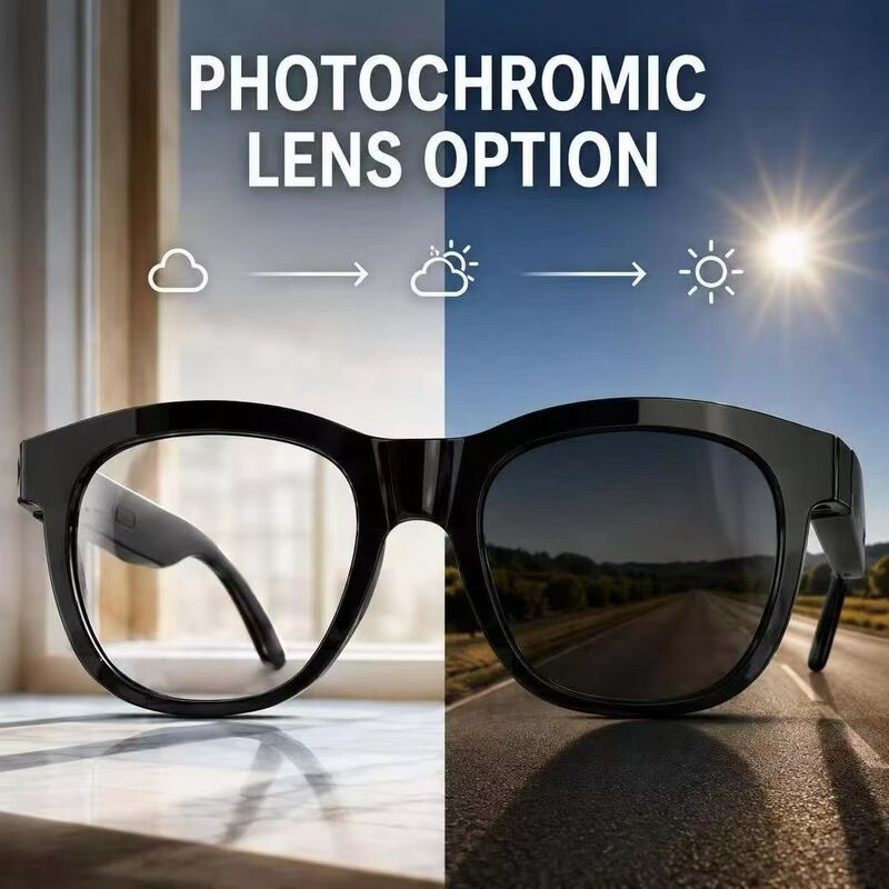 Bluetooth 5.4 Audio Sonnenbrille w/FM Typ-C 6H Spielzeit 38,5g Leichtgewicht Mehrfarbig