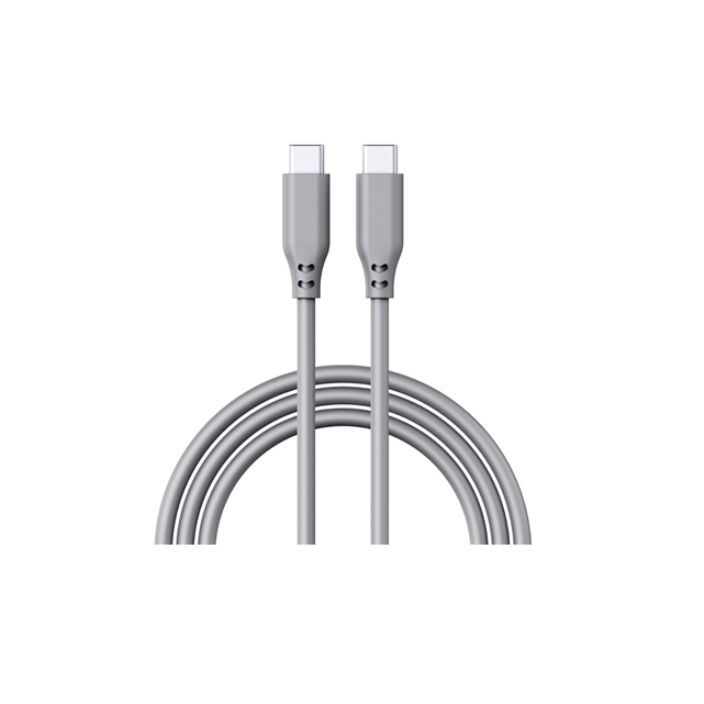 100W Silikon USB-C auf C Schnellladekabel, 5A/20V PD3.0 + 480Mbps Datensynchronisation, 1m Soft-Touch-Kabel (Weiß/Grau/Orange)