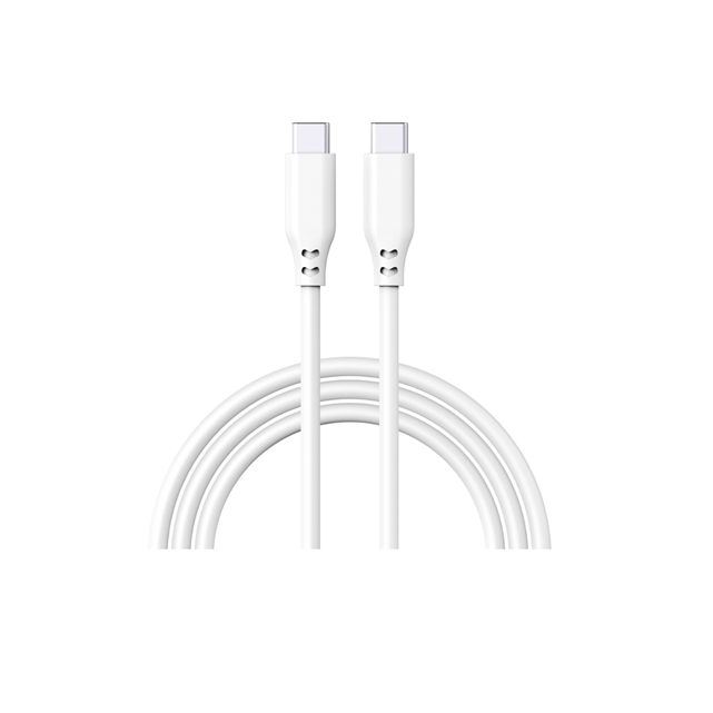 100W Silikon USB-C auf C Schnellladekabel, 5A/20V PD3.0 + 480Mbps Datensynchronisation, 1m Soft-Touch-Kabel (Weiß/Grau/Orange)