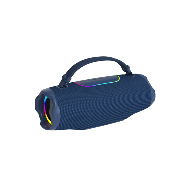 60 Watt RGB Party Lautsprecher, 2,1 CH Tiefen Bass + Dynamische Lichter, 3600 mAh Desktop Portable Audio (Schwarz/Blau/Grau)