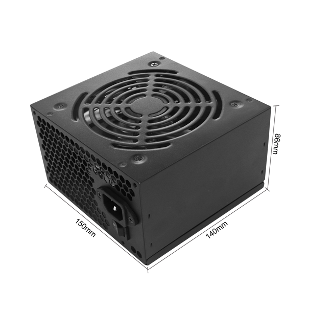 400 Watt ATX Desktop-PC-Stromversorgung, 100-240 V Breitbereich, 12 cm leise Lüfter, schwarze Flachkabel, Massenpackung