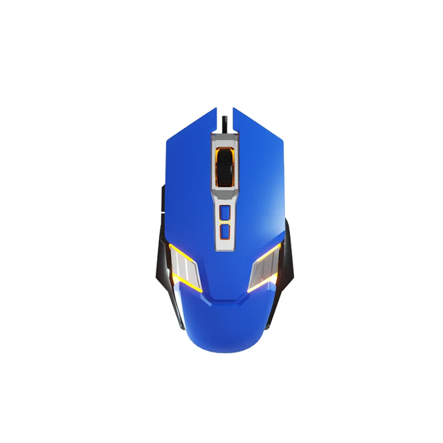 7D-Gaming-Mouse mit RGB-Logo, 3600 DPI verstellbar, 3 Millionen Klicks & Gewichtungsgefühl, 1,5 m geflochtenes Kabel (Schwarz/Silber)