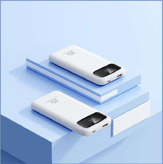 10000mAh 22,5W Smart Display Power Bank, Typ-C PD Schnellladung, Digitalbildschirm und Fluggesellschaft genehmigt