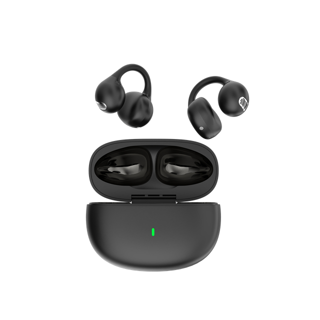 BT6.0 Ear Clip Headphones ENC Noise Cancelling 12mm Driver Smart Touch 7.5H Playtime Fashion Design
