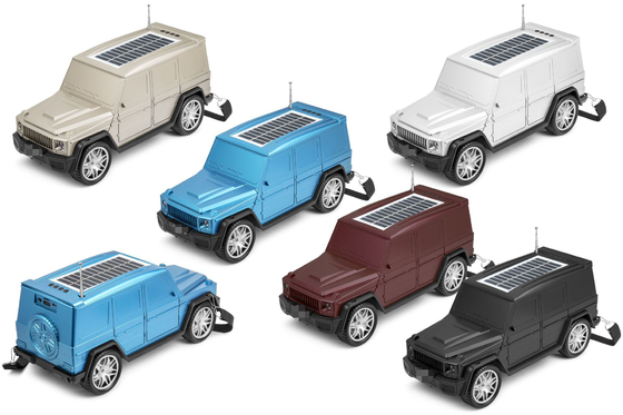 Bluetooth-Lautsprecher in Form eines klassischen Autos kombiniert Solar Taschenlampe und Funktionen des Radios für Heimreisen im Freien