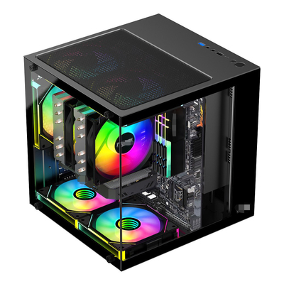 MATX/ITX PC Gehäuse unterstützt Grafikkarten bis zu 320mm CPU Kühlgeräte bis zu 165mm 1 HDD 2 SSDs 3 X 12CM Ventilatoren für Geld