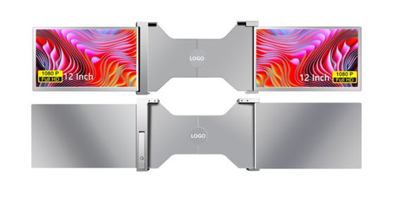 2 X 12 Zoll FHD IPS Bildschirme 1920 X 1080 16 / 9 Ultraleichtes Design 1,1 kg pro Bildschirm 25,3 mm Dicke HDR Unterstützung 12 OSD Sprachen