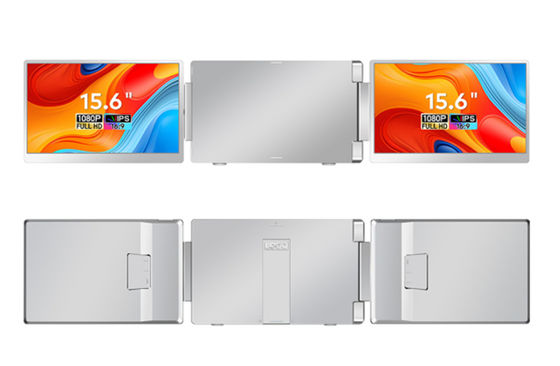 2 * 15,6-Zoll-Full-View FHD Laptop-Monitor 16/9 Bildverhältnis 1920 * 1080 IPS Hochauflösung Typ-C 3.1 Schnittstelle HDR-Unterstützung Bildschirm Flip