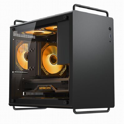 20L Kompaktes Gaming-PC-Gehäuse, M-ATX/ITX, 326mm GPU, 155mm CPU-Kühler, 140mm PSU, Dual Front Panel Optionen, magnetische Staubfilter